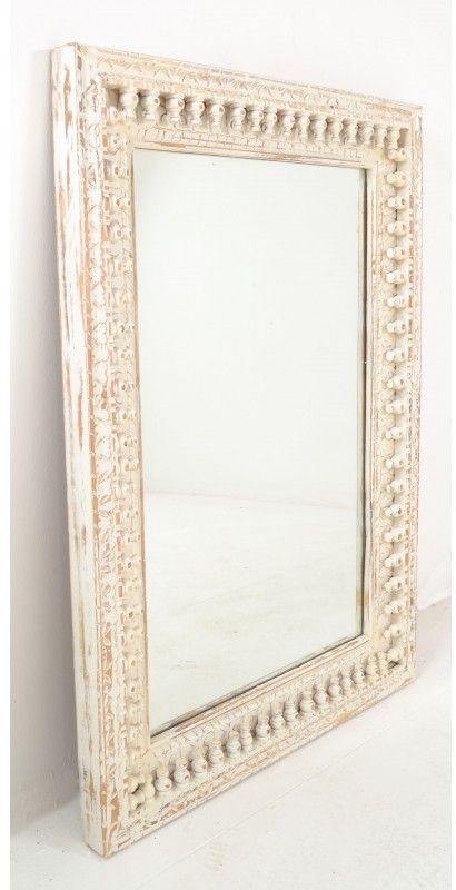 Product photograph of Ancient Mariner Carved Distressed Mango Wood Wall Mirror from Choice Furniture Superstore.